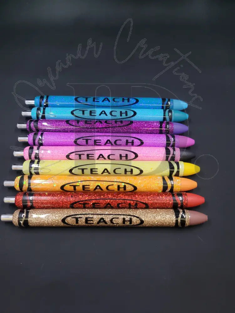 Crayon Pens Green Resin