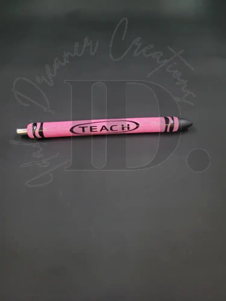 Crayon Pens Pink Resin