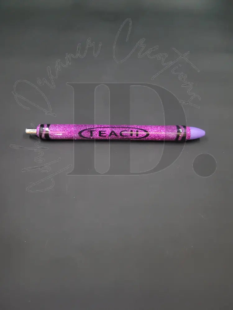 Crayon Pens Purple Resin