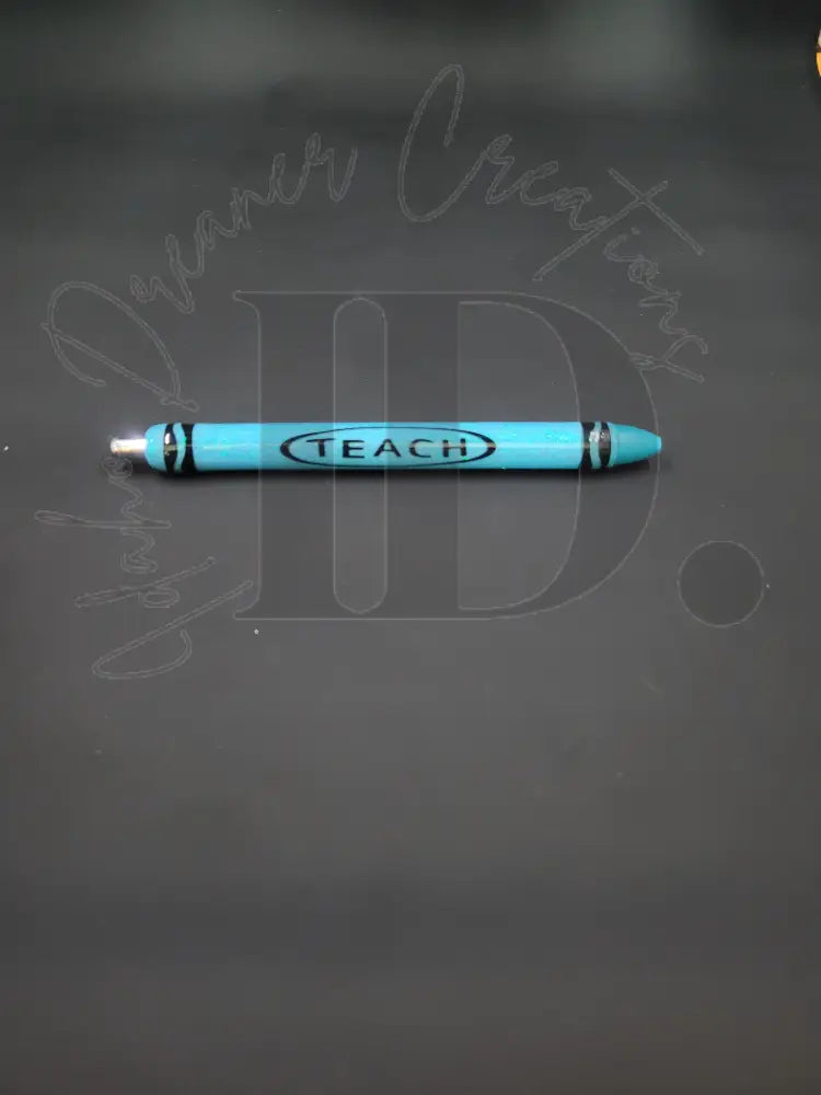 Crayon Pens Teal Resin