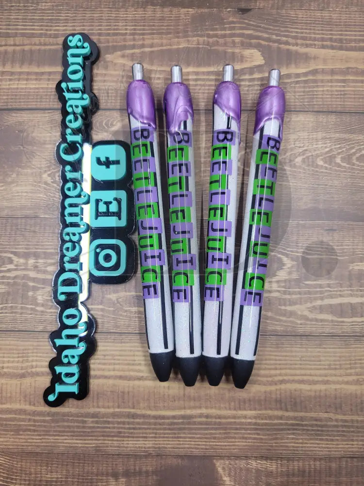 Halloween Resin Pens Beetlejuice