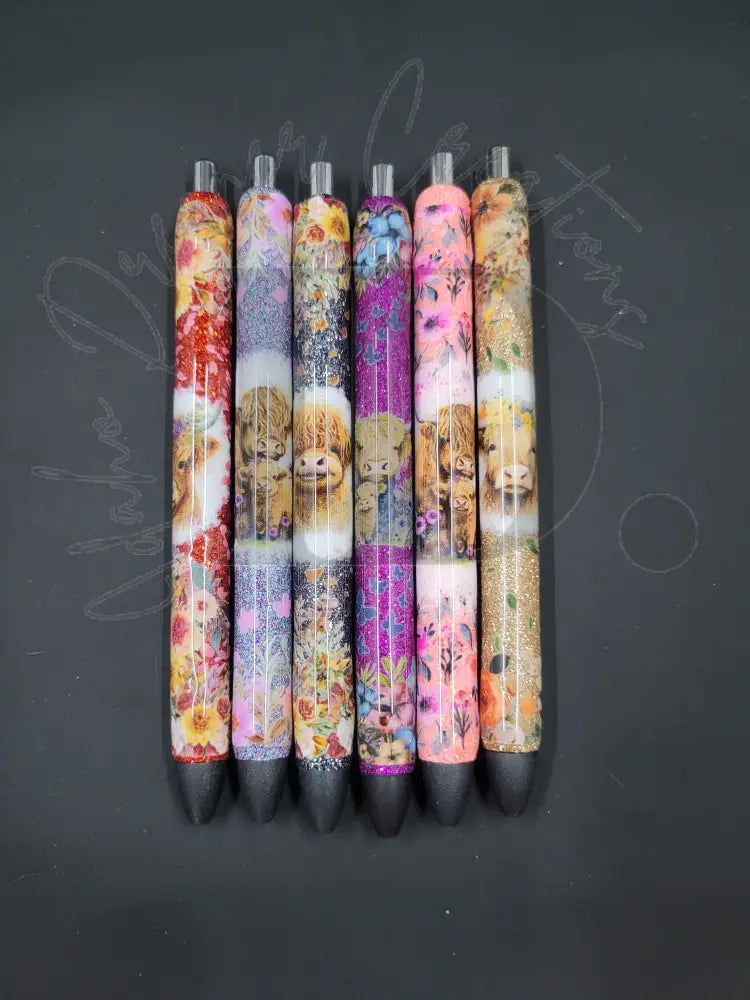 Highland Cow Resin Pens