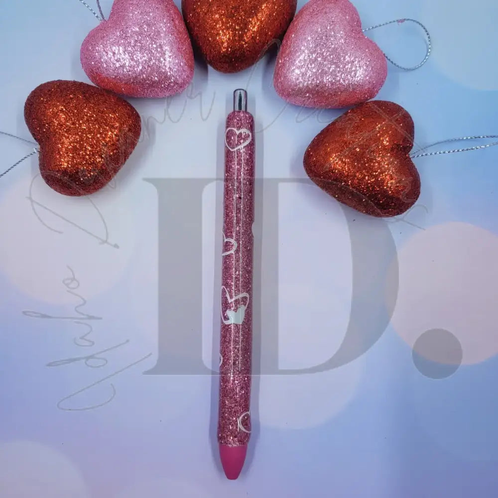 Valentine’s Day Pens Double Hearts / Default Color (As Pictured)